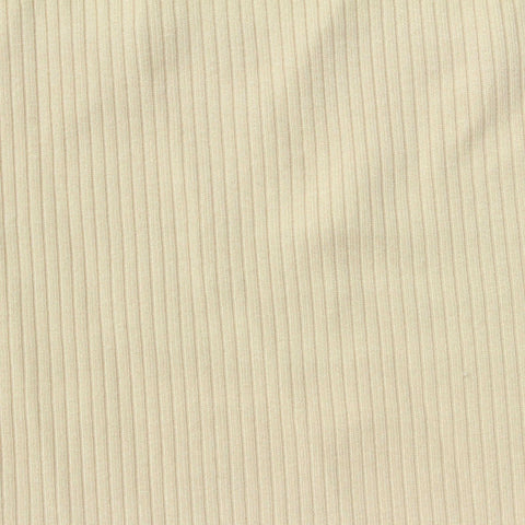 Viscose Stretch Rib Knit Fabric, 270 gsm, 140 cm — Beige