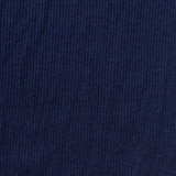 Viscose Stretch Rib Knit Fabric, 250 gsm, 120 cm — Navy