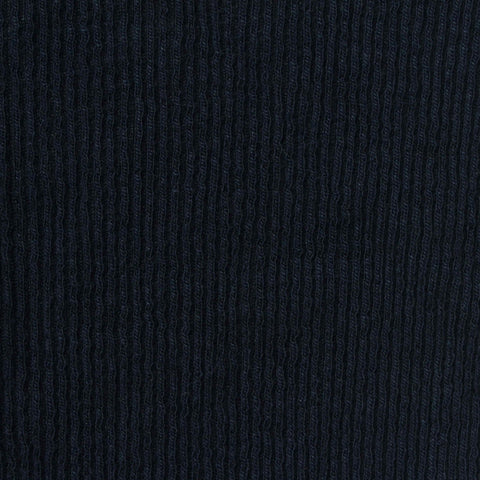 Polyester Viscose Rib Knit Fabric, 290 gsm, 140 cm — Navy