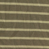Light Beige Stripes Rib Knit, Viscose