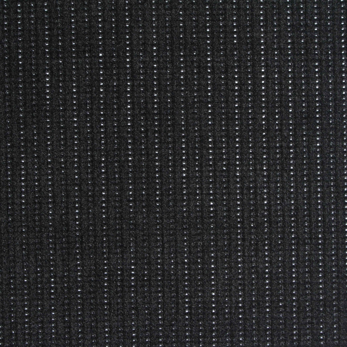 White Vertical-Stripe Knit, Polyester, 360 gsm