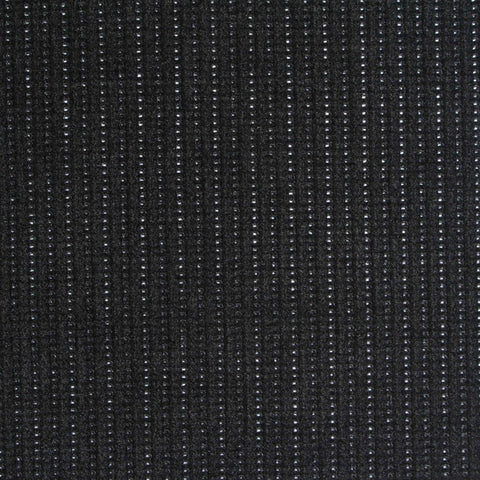 White Vertical-Stripe Knit, Polyester, 360 gsm