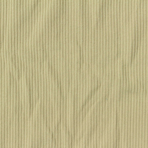 Brushed Polyester Stretch Rib Knit Fabric, 190 gsm, 165 cm — Khaki