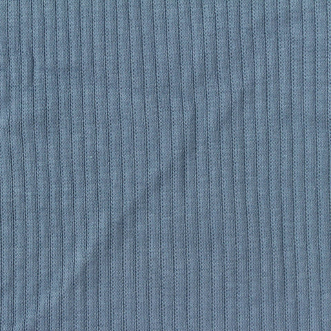 Rib Knit Fabric, 245 gsm, 120 cm — Blue