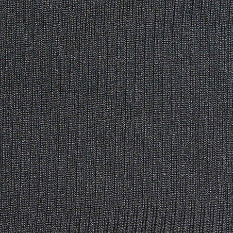 Black Ribbed Rib Knit, Polyester
