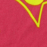 Neon Yellow Abstract Milk Silk Knit, Polyester — texture