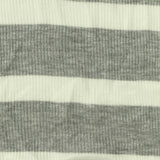 Off-White Horizontal-Stripe Rib Knit, Viscose