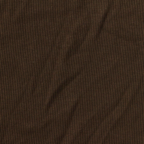 Viscose Stretch Rib Knit Fabric, 230 gsm, 120 cm — Brown