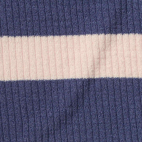 Navy Horizontal-Stripe Rib Knit, Viscose, 250 gsm, 130 cm