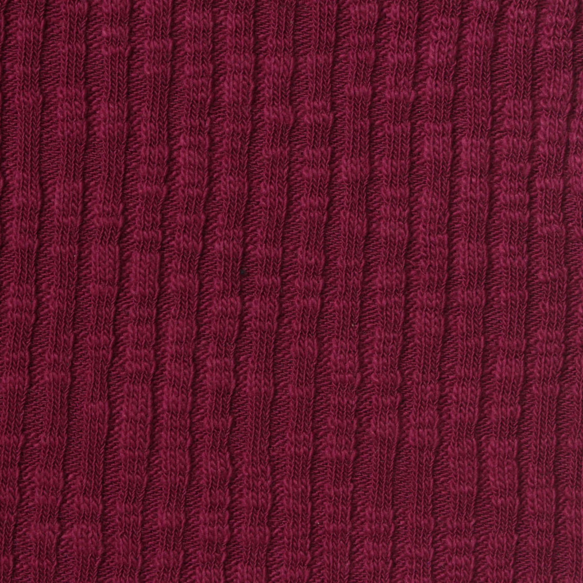 Slub Cotton Polyester Stretch Rib Knit Fabric, 270 gsm, 173 cm — Red
