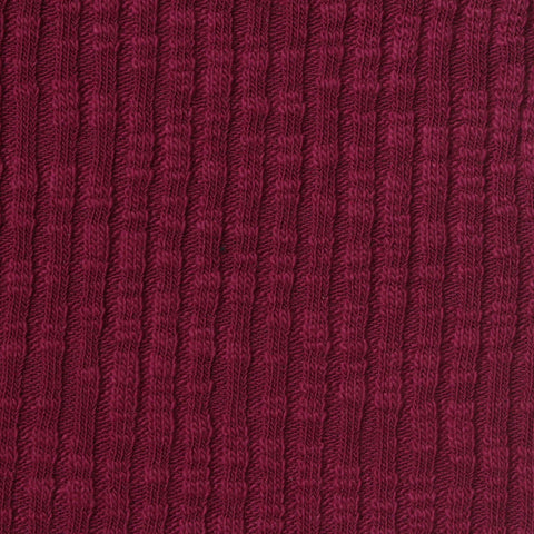 Slub Cotton Polyester Stretch Rib Knit Fabric, 270 gsm, 173 cm — Red
