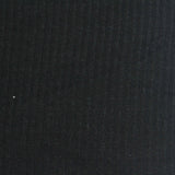 Cotton Polyester Stretch Rib Knit Fabric, 190 gsm, 124 cm — Black