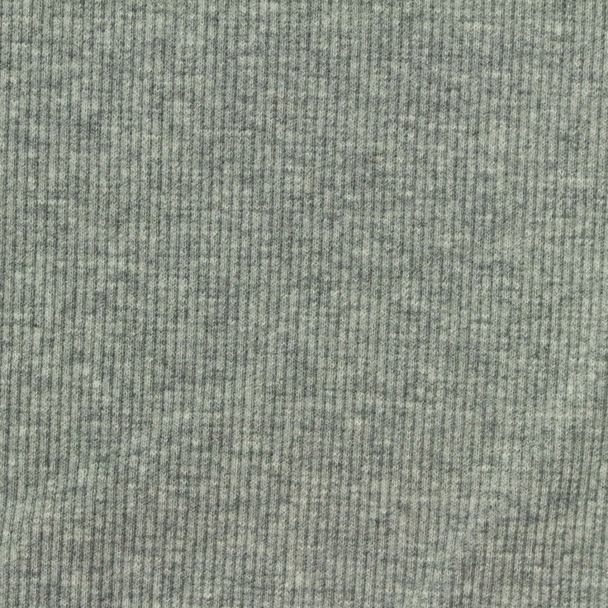 Heather Grey Marl Rib Knit, Cotton-Poly, 349 gsm