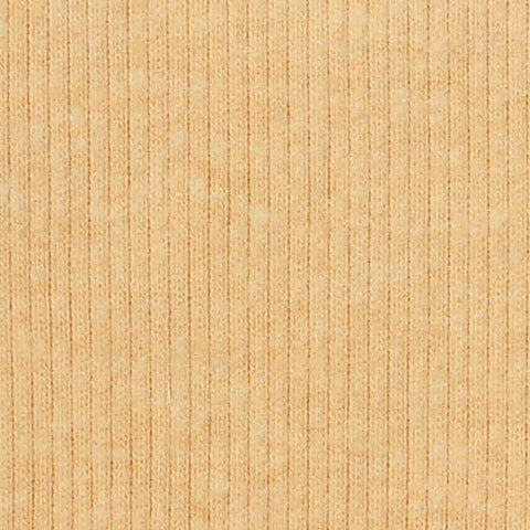 Cotton Acrylic Stretch Rib Knit Fabric, 270 gsm, 137 cm — Beige