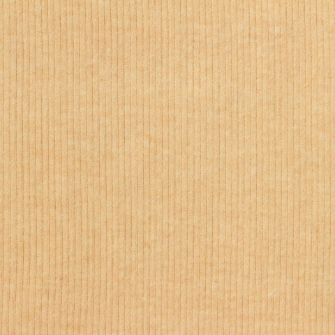 Cotton Acrylic Stretch Rib Knit Fabric, 270 gsm, 137 cm — Beige
