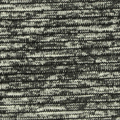 Black Heathered-Marl Interlock Knit, Viscose-Poly