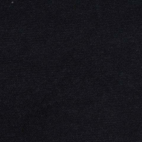 Viscose Polyester Stretch Chunky Knit Fabric, 200 gsm, 153 cm — Black
