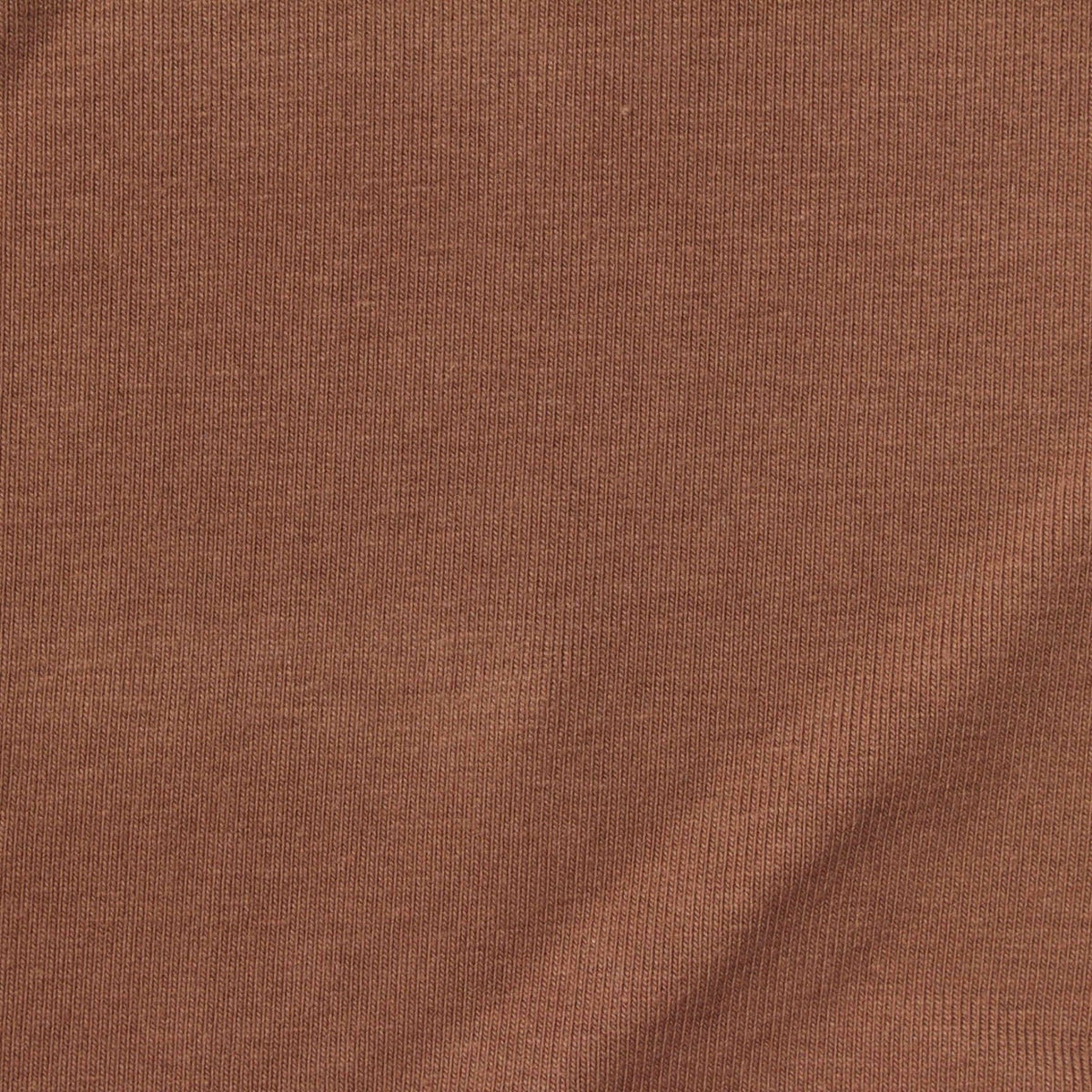 Cotton Polyester Stretch Rib Knit Fabric, 410 gsm, 170 cm — Brown