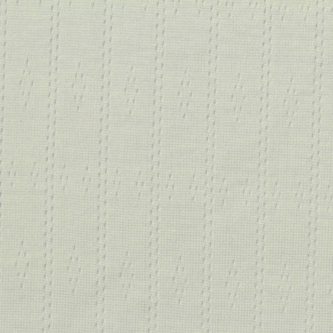 Cream Vertical-Line Pointelle Knit, Poly-Viscose