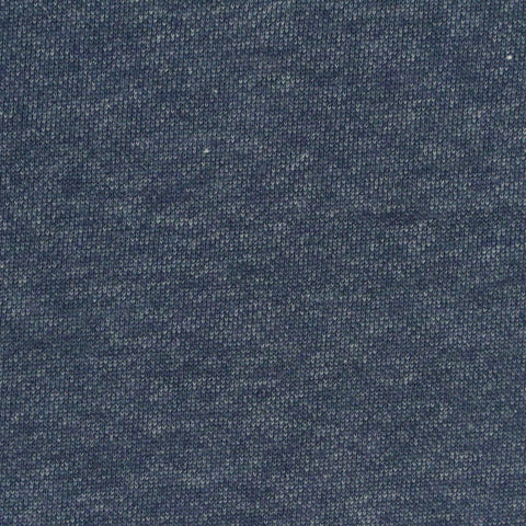 Blue Marl French Terry, Cotton-Poly, 290 gsm