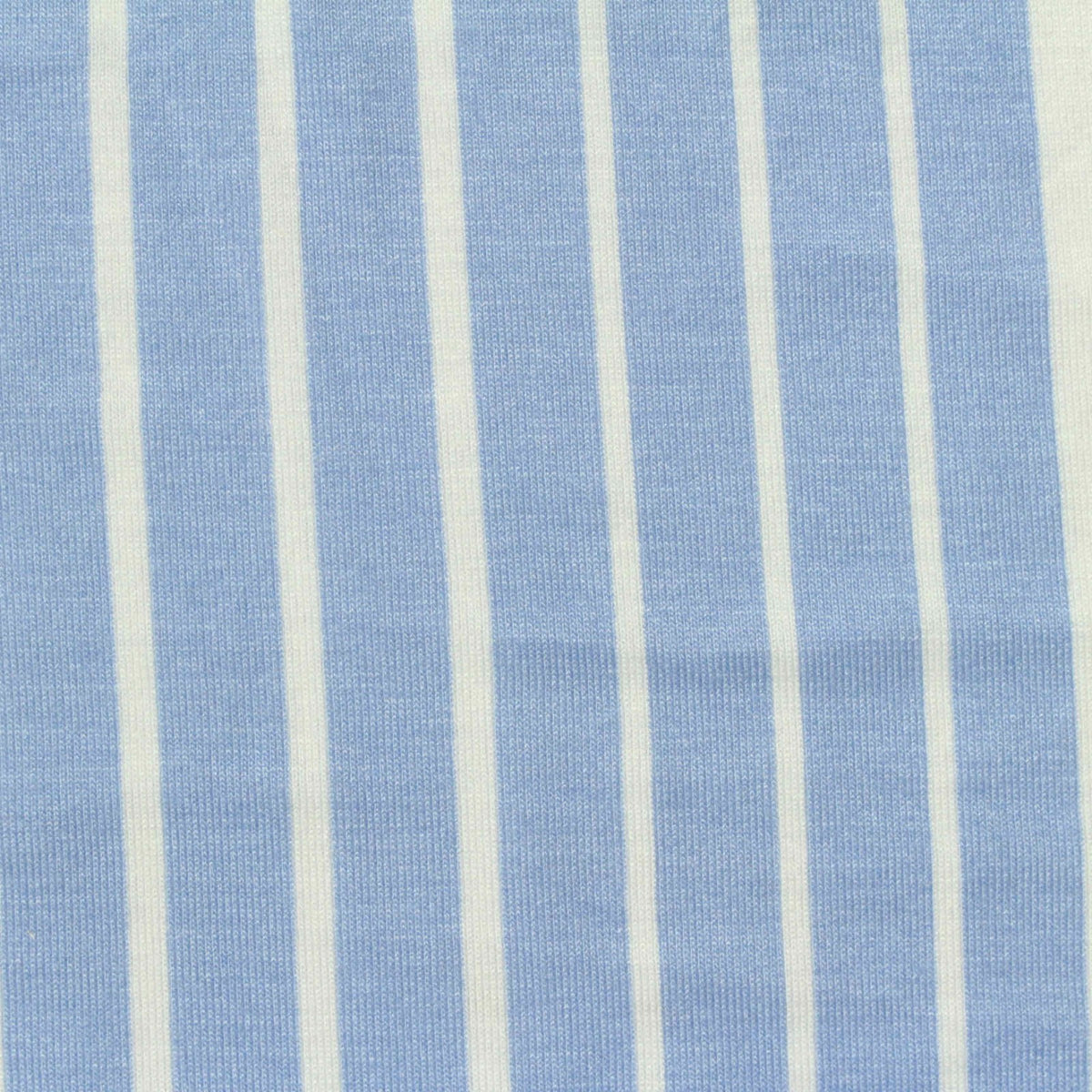 Blue Vertical-Stripe Jersey Knit, Viscose
