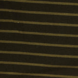 Dark Olive Horizontal-Stripe Rib Knit, Cotton-Poly