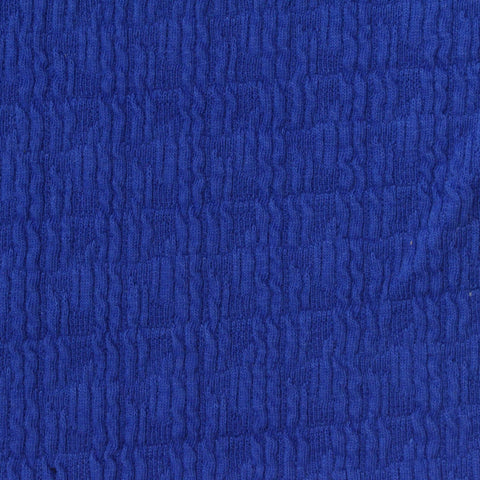 Cotton Polyester Stretch Crepe Fabric, 215 gsm, 130 cm — Blue