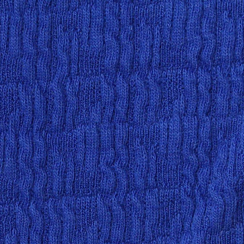 Cotton Polyester Stretch Crepe Fabric, 215 gsm, 130 cm — Blue