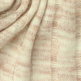 Cream Marl Rib Knit, Poly-Viscose — texture