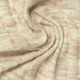 Cream Marl Rib Knit, Poly-Viscose