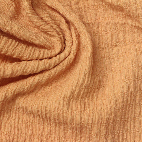 Jacquard Polyester Stretch Crepe Fabric, 180 gsm — Orange