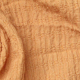 Jacquard Polyester Stretch Crepe Fabric, 180 gsm — Orange — texture