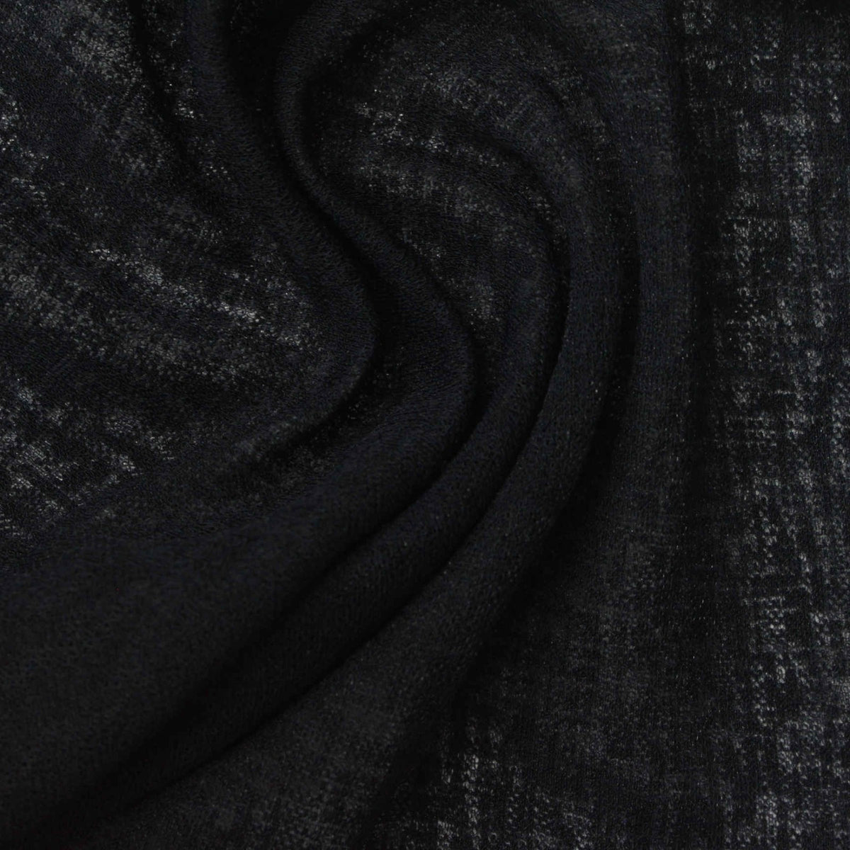 Black Marl Jacquard, Polyester, 130 gsm