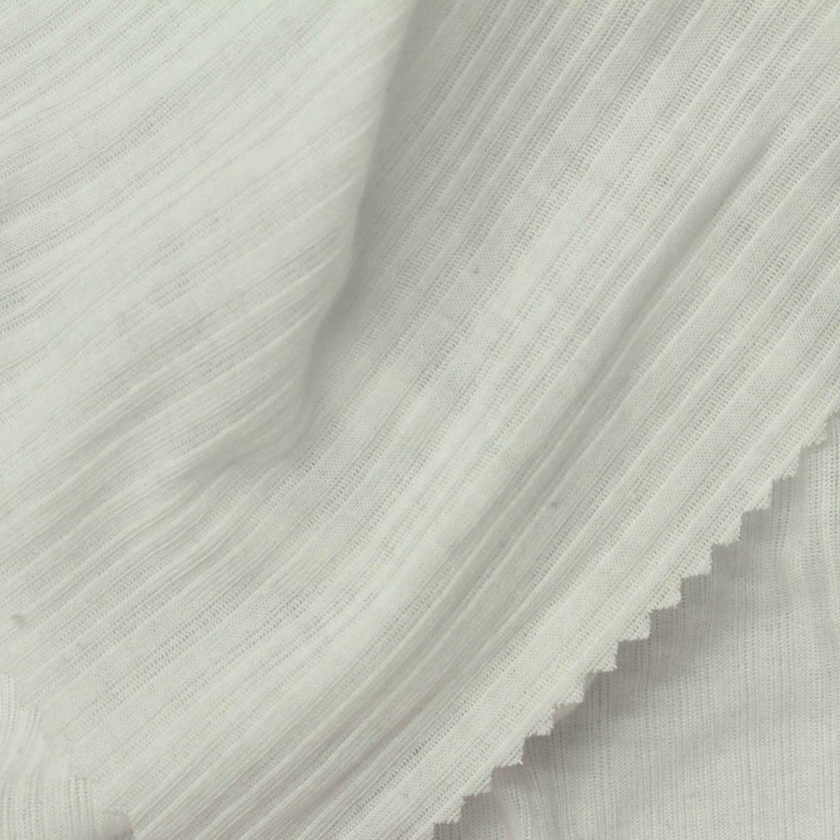 100% Polyester Rib Knit Fabric, 115 gsm — White