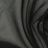 Polyester Stretch Mesh Fabric, 105 gsm, 170 cm — Black — texture
