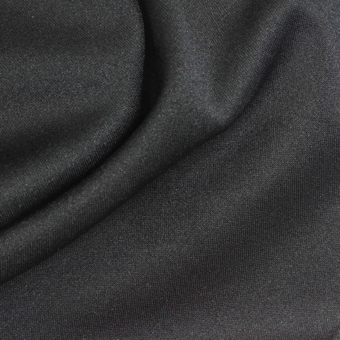 Polyester Stretch Scuba Knit Fabric, 325 gsm, 155 cm — Black