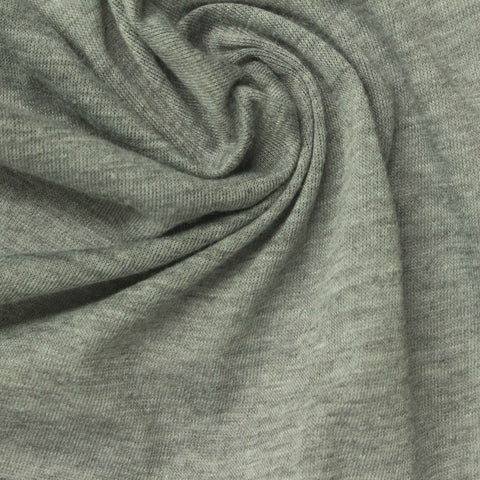 Grey Marl Jersey Knit, Polyester, 130 gsm, 155 cm