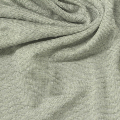 Light Green Heathered-Marl Jersey Knit, Viscose-Poly