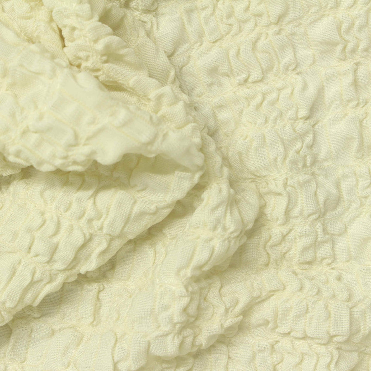 Polyester Stretch Crepe Fabric, 210 gsm, 165 cm — Yellow