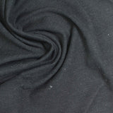 Brushed Polyester Stretch Interlock Knit Fabric, 250 gsm, 160 cm — Black