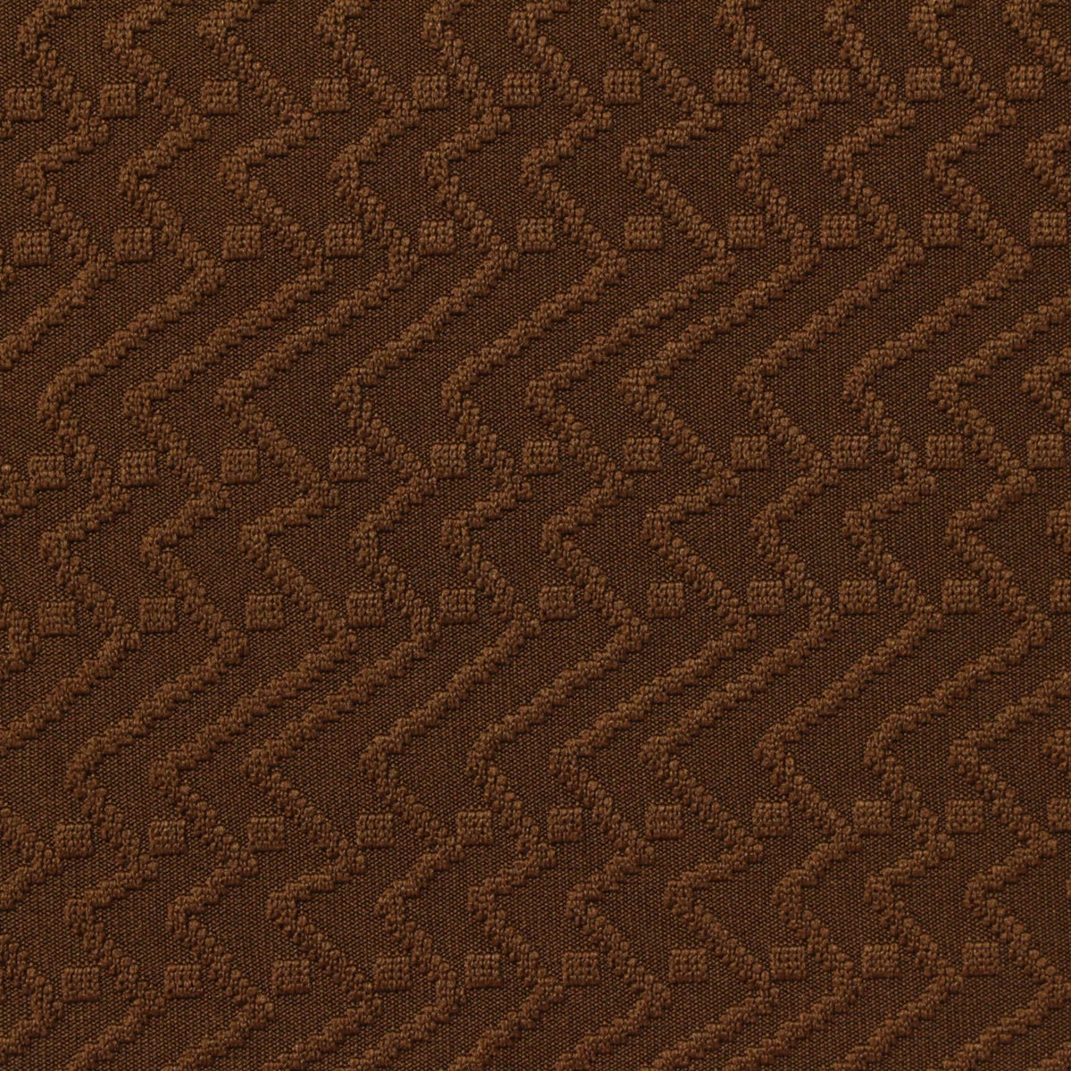 Brown Tone-on-Tone Zigzag Jacquard, Polyester