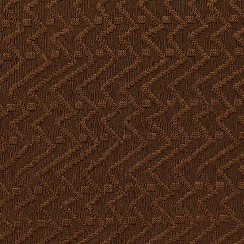 Brown Tone-on-Tone Zigzag Jacquard, Polyester