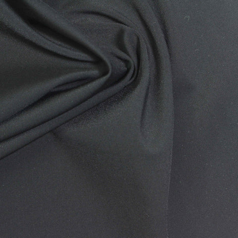 Nylon Stretch Knit Fabric, 160 gsm, 160 cm — Black