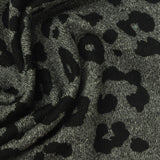 Black Leopard Jersey Knit, Polyester