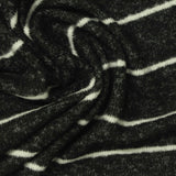 White Horizontal-Stripe Knit, Viscose-Poly