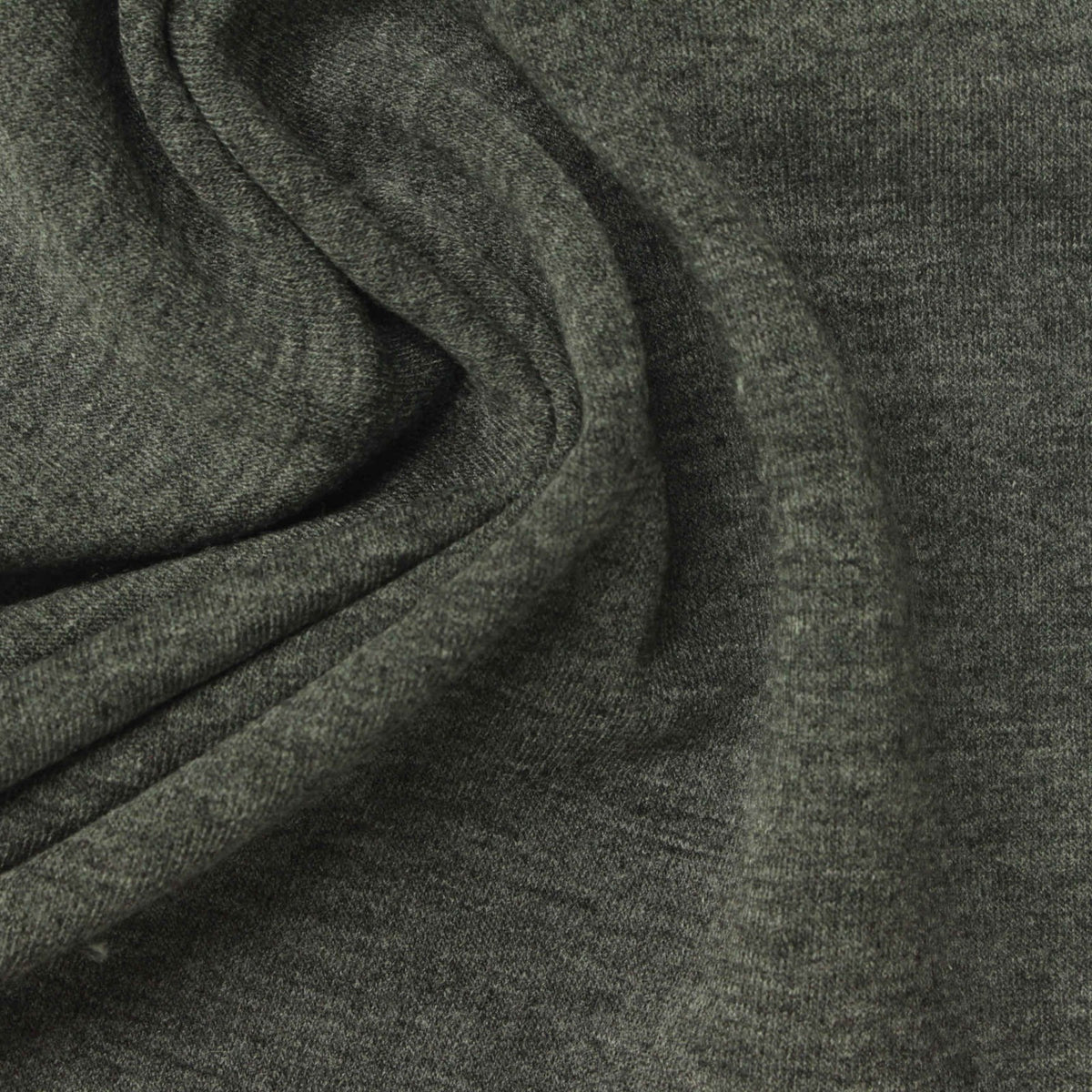 Heathered Grey Marl French Terry, Poly-Viscose, 230 gsm