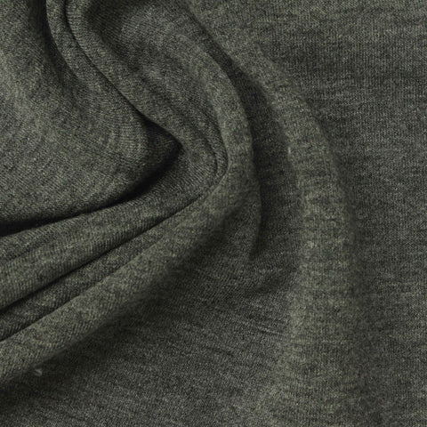 Heathered Grey Marl French Terry, Poly-Viscose, 230 gsm