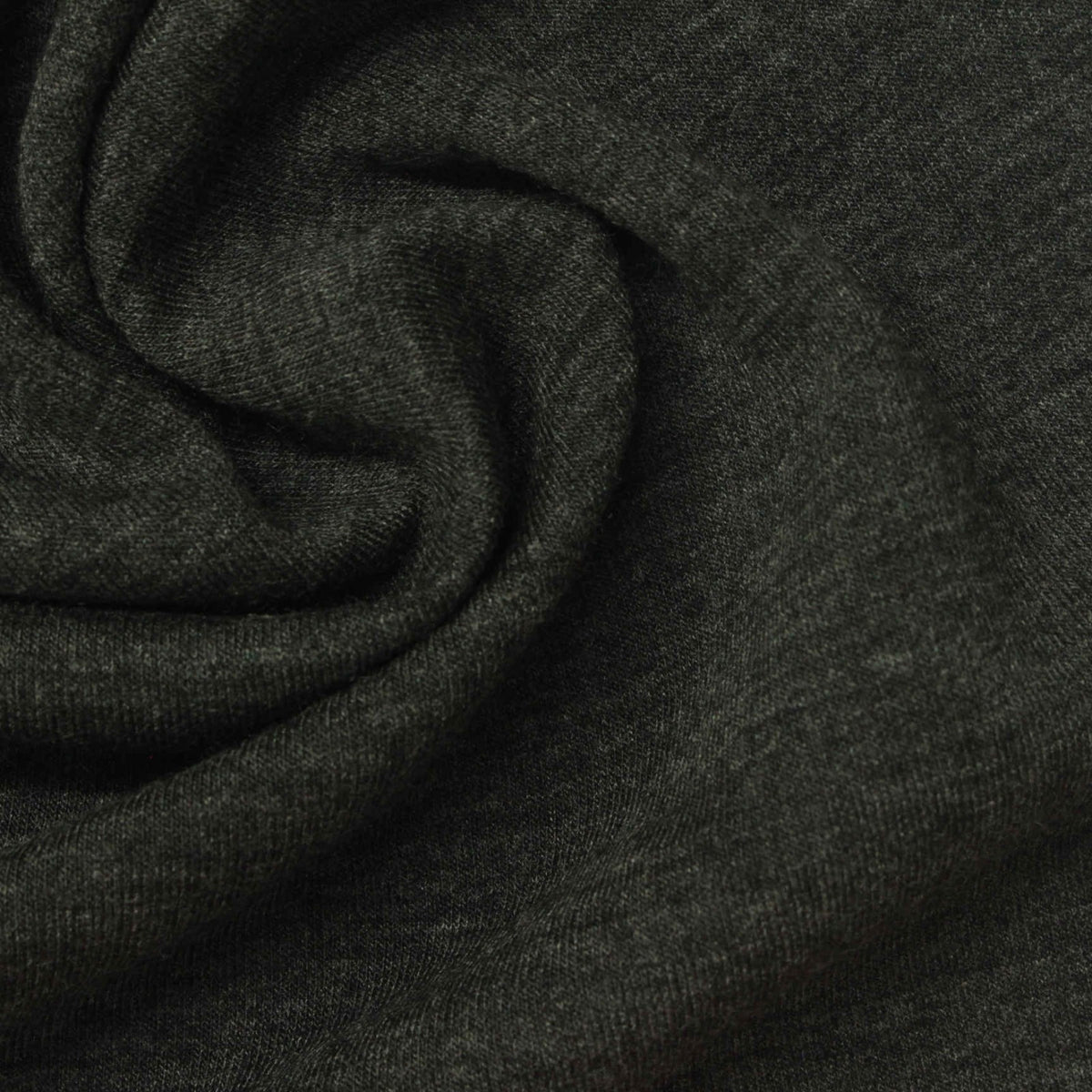 Dark Grey Marl Chunky Knit, Viscose-Poly, 340 gsm