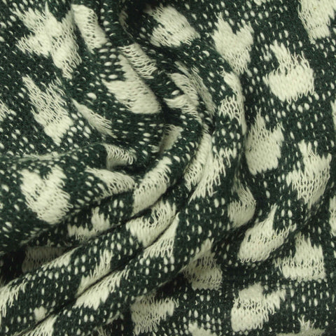 White Abstract Jacquard, Cotton-Poly