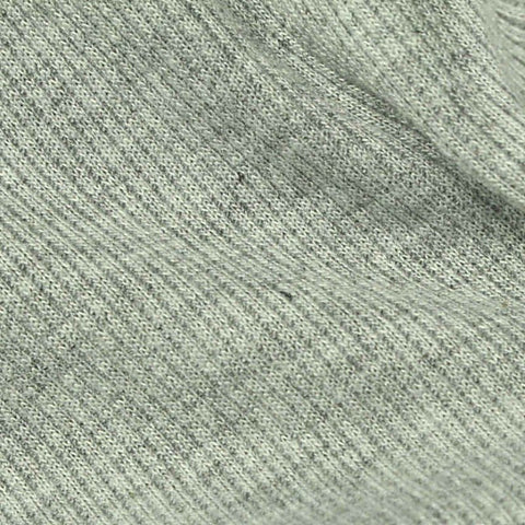 Light Grey Marl Rib Knit, Polyester, 344 gsm